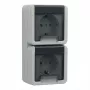 Schuko-Steckdose Gira 4780 30 — 250 V, 16 A, grau, Kunststoffgehäuse