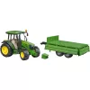 Traktormodell BRUDER John Deere 5115 M mit Kippanhänger