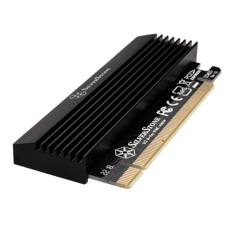 M.2 PCIe x4 Adapter mit Kühler SILVERSTONE SST-ECM23 — M.2 NVMe auf PCIe x4 (mit aktiver Kühlung)