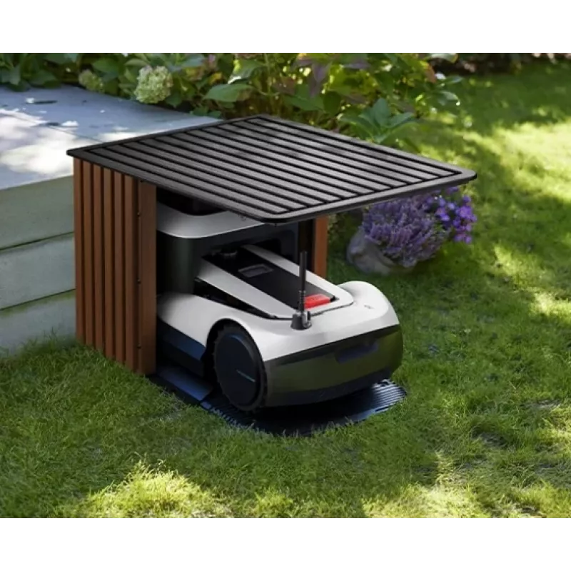 Schutzgarage Ecovacs GOAT G1-GARAGE PRO Premium für Rasenmäher GOAT G1-2000, überdachte Aufbewahrungs- und Ladestation