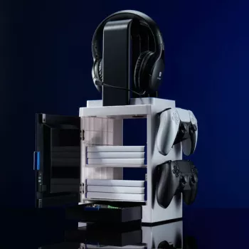 Numskull Games PS5 Inspired Gaming Locker, Diskettenhalter für Spiele, PlayStation 5, Grau, Kabelgebunden, 1 Stück(e)
