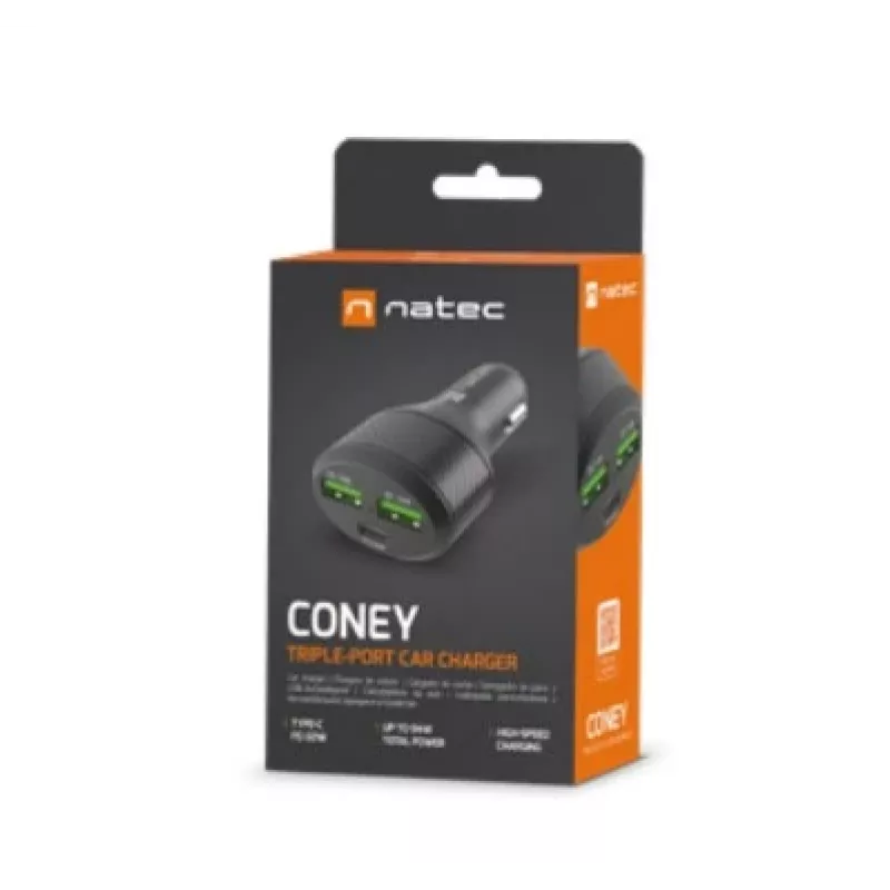 Auto-Ladegerät NATEC Coney NUC-1981 Universelles Schnellladen 12-24V