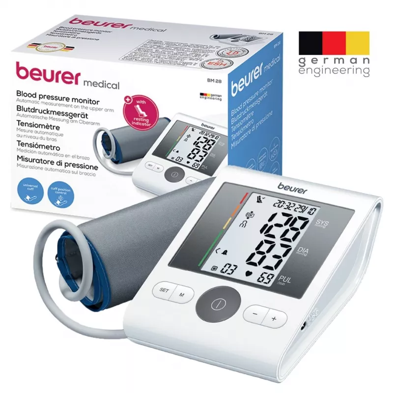 Blutdruckmessgerät Beurer BM28 automatische Messung mit LC-Display