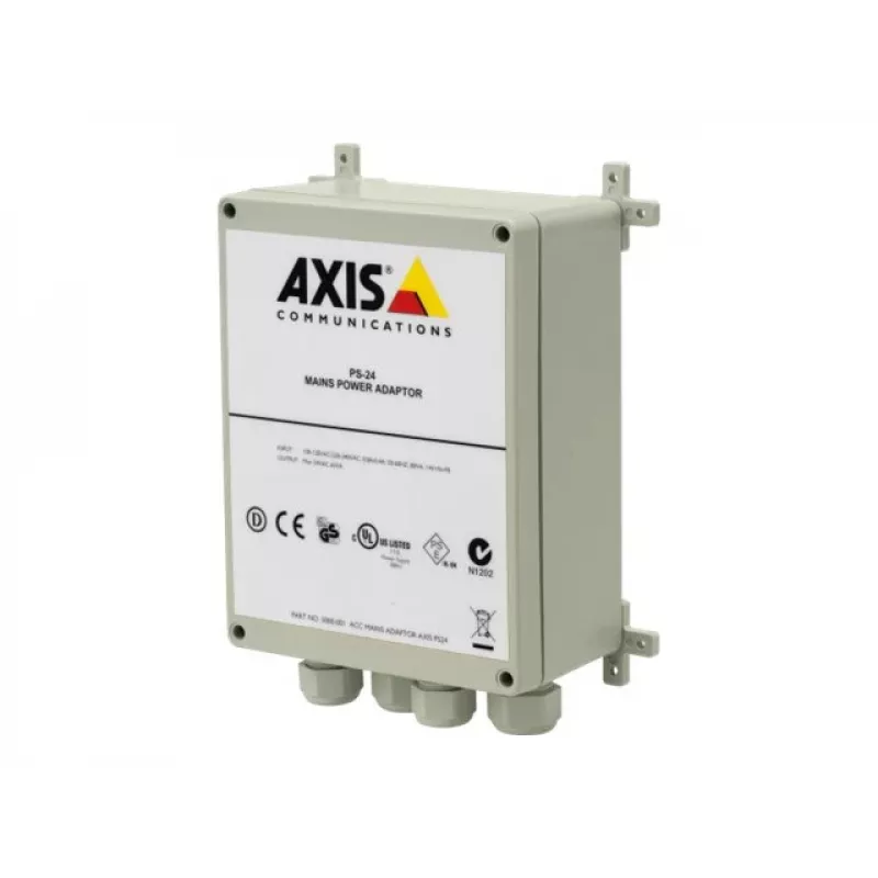 Netzteil AXIS 5000-001 für Überwachungskameras, 220–240 V auf 24 V 0,4 A, weiß, 147×80×187 mm