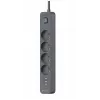 Power Line+ mobile ready Überspannungsschutz-Steckerleiste 1,5 m (4 Steckdosen + 3x USB-A, 5V 2,4A)