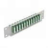 Glasfaser-Patchpanel DeLOCK 10 Zoll 12 Port LC Quad Grün 1U Grau