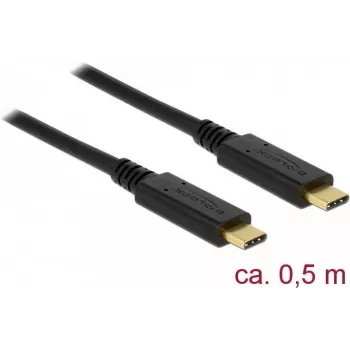 USB-Kabel DeLOCK 85529 USB 3.2 Gen 2 0,5m USB C Schwarz