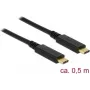 USB-Kabel DeLOCK 85529 USB 3.2 Gen 2 0,5m USB C Schwarz