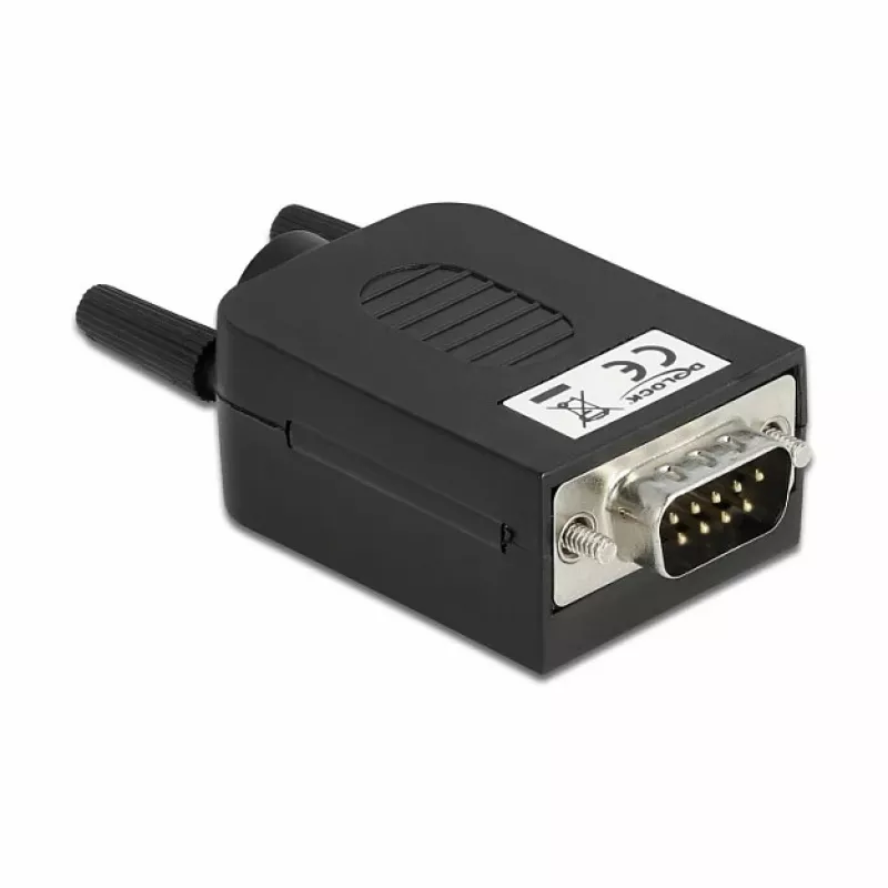 Drahtverbinder DeLOCK 66232 Sub-D 9 10-polige Klemmleiste Schwarz