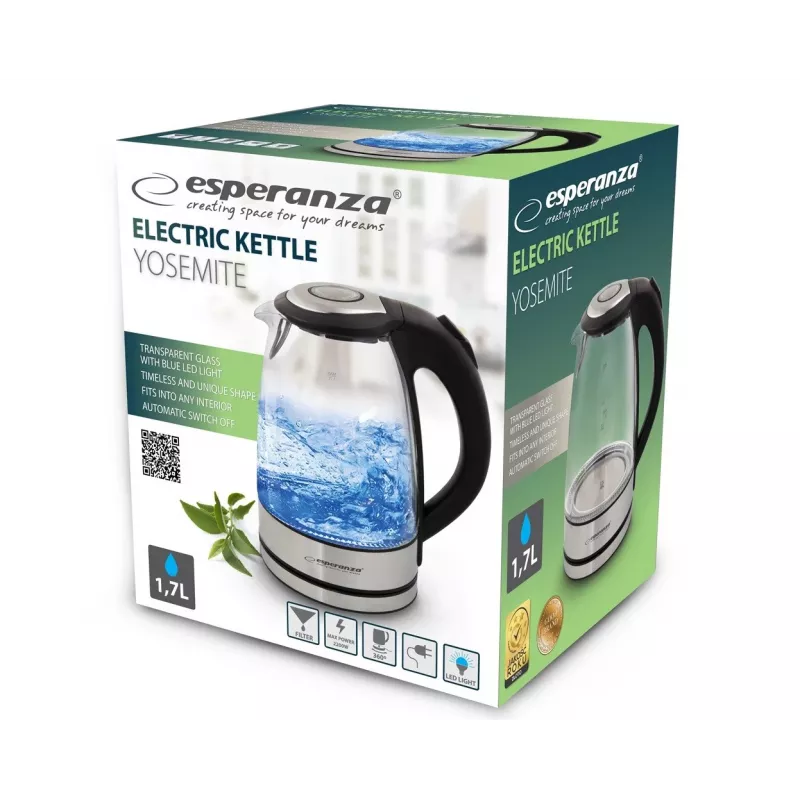 Esperanza EKK012 Wasserkocher 1,7 L Schwarz, Mehrfarbig 2200 W