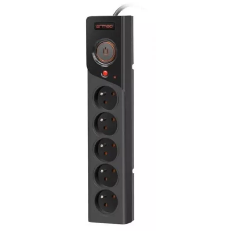 Steckdosenleiste Armac Z5 Schwarz 5 AC-Steckdosen 250 V 5 m