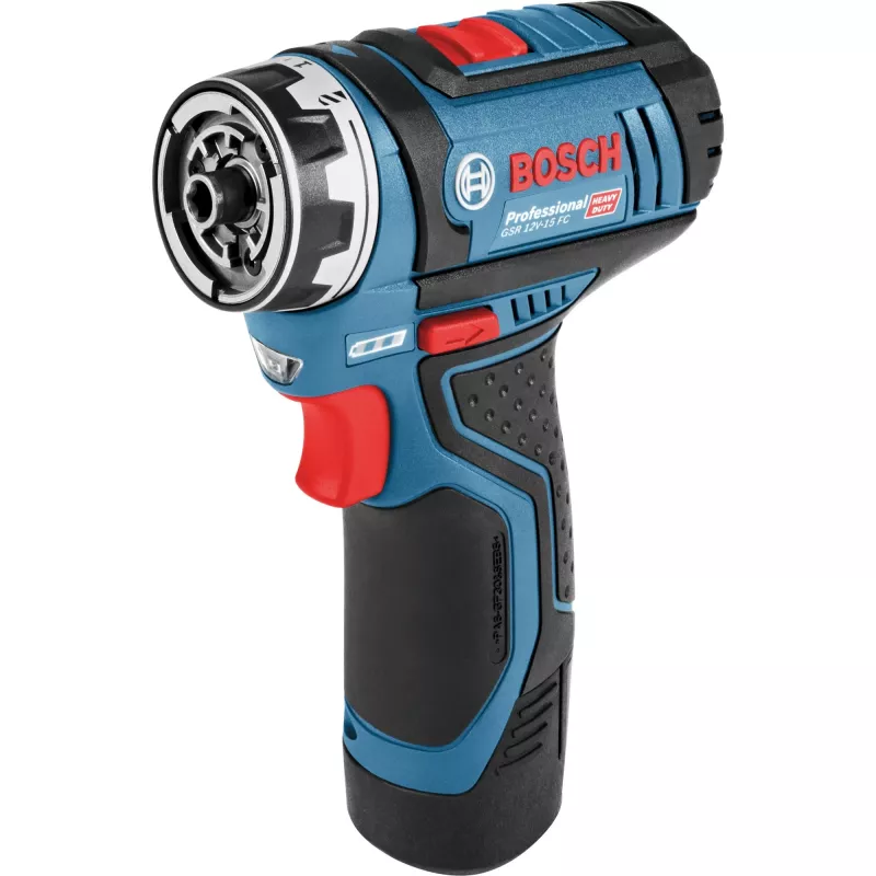 Bosch GSR 12V-15 FC Professional 1300 U/min Schlüssellos 600 g Schwarz, Blau