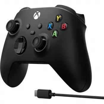 Microsoft Xbox Wireless Controller + USB-C-Kabel Schwarz Gamepad Analog / Digital PC, Xbox One, Xbox One S, Xbox One X, Xbox Series S, Xbox Series X