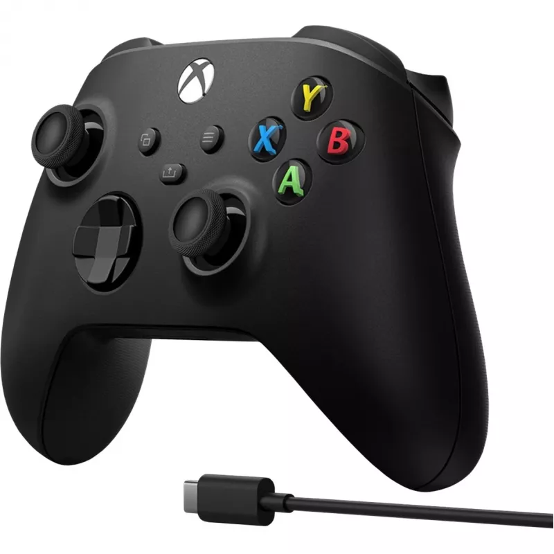 Microsoft Xbox Wireless Controller + USB-C-Kabel Schwarz Gamepad Analog / Digital PC, Xbox One, Xbox One S, Xbox One X, Xbox Series S, Xbox Series X