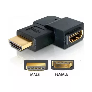 HDMI-Adapter Stecker auf Buchse 90° links DeLOCK 65077