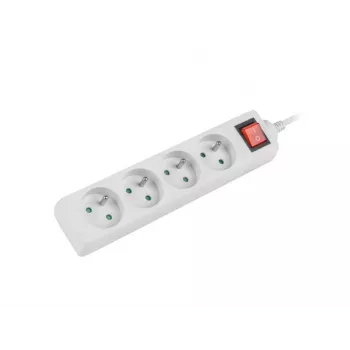Mehrfachsteckdose Lanberg PS1-04E-0150-W 1,5m 4 AC-Steckdosen Innenbereich Weiß