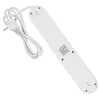 Mehrfachsteckdose MACLEAN MCE395 W — 5 Steckdosen, 3× USB A, 110–240 V AC, 2,1 A USB, max. 2500 W, weiß, 1,5 m Kabel