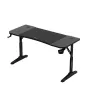 Gaming-Schreibtisch huzaro Hero 3.6 — rechteckig 1400×600 mm, höhenverstellbar 560–790 mm, schwarz, H-Beine, 15 mm Tischplatte