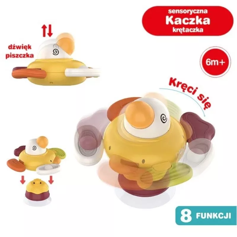 Plüsch interaktive sensorische Ente Ascato 122946 — weiche Textur, buntes Design