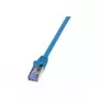 Netzwerkkabel LogiLink Cat6a S/FTP RJ-45 2m Blau