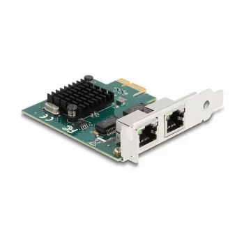DeLOCK PCI Express x1 Karte 2 x RJ45 Gigabit LAN BCM Grau