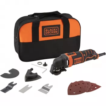 Schwarz & Decker MT300SA2, Schneiden, Schleifen, Polieren, Rost-/Korrosionsentfernung, Sägen, Schaben, Schwarz, Orange, 10000 OPM, 101 dB, 90 dB, Wechselstrom