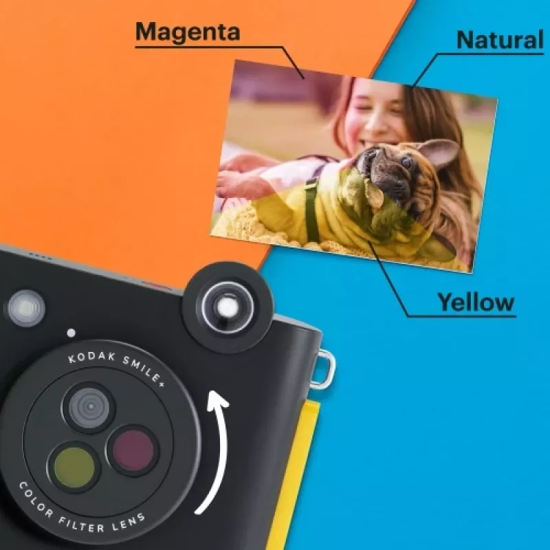 Sofortbildkamera Kodak SMILE+ 2x3 Schwarz — tragbare Sofortbildkamera mit 2×3-Abzügen