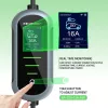 Elektroauto-Ladegerät QOLTEC Mobile EV 2in1 Type2 11 kW 400 V Wi‑Fi TUYA SMART LIFE LCD tragbare Wallbox 5 m Kabel