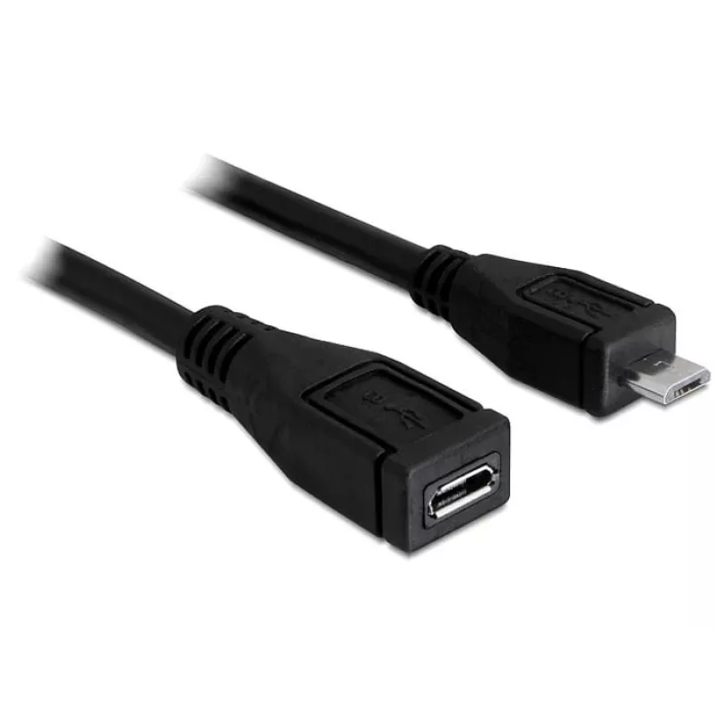 USB-Kabel DeLOCK 83248 USB 2.0 1m Micro-USB B Schwarz