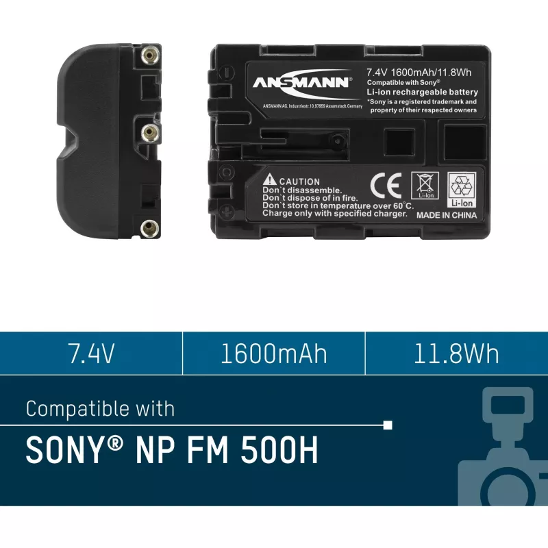 ANSMANN A-Son NP FM 500 H - Kamerabatterie Li-Ion 1500 mAh (5044503)