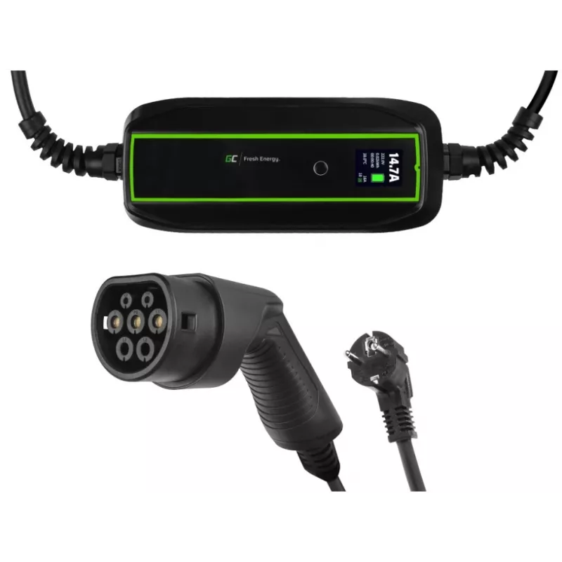 Elektrofahrzeug-Ladestation Grün Cell EV16 Schwarz