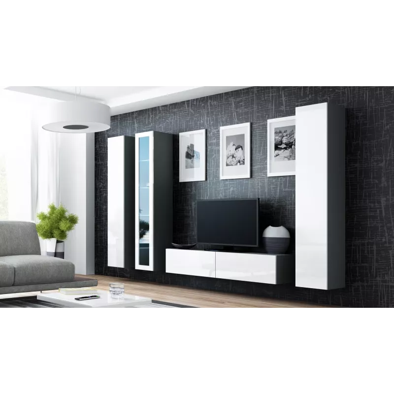 Cama TV-Ständer VIGO 140 30/140/40 Sonoma-Eiche/weiß glänzend