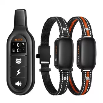 Hundetrainingshalsband Rojeco RojecoPD521 1000m mit 2 Halsbändern (schwarz)