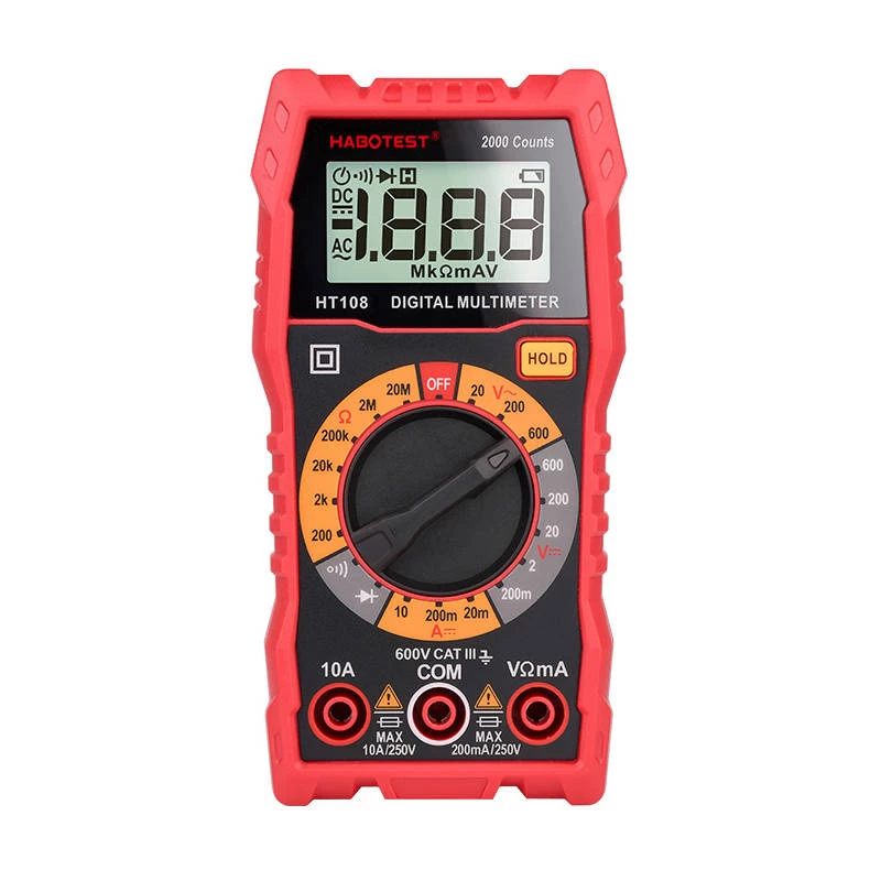 Multimeter Habotest HT108L – DC bis 600 V, AC bis 600 V, 10 A-Bereich