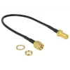 Koaxialkabel DeLOCK 88876 RP-SMA Standard 0,2 m Schwarz