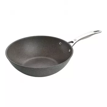 Wok Ballarini 75002-815-0 Rund Anthrazit 30 cm, Aluminium, 6-lagige Granit/Titan-Antihaftbeschichtung