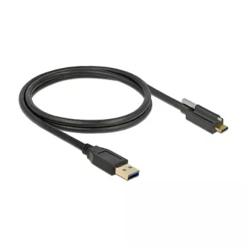 USB-Kabel DeLOCK 83717 USB 3.2 Gen 2 1m USB A USB C Schwarz
