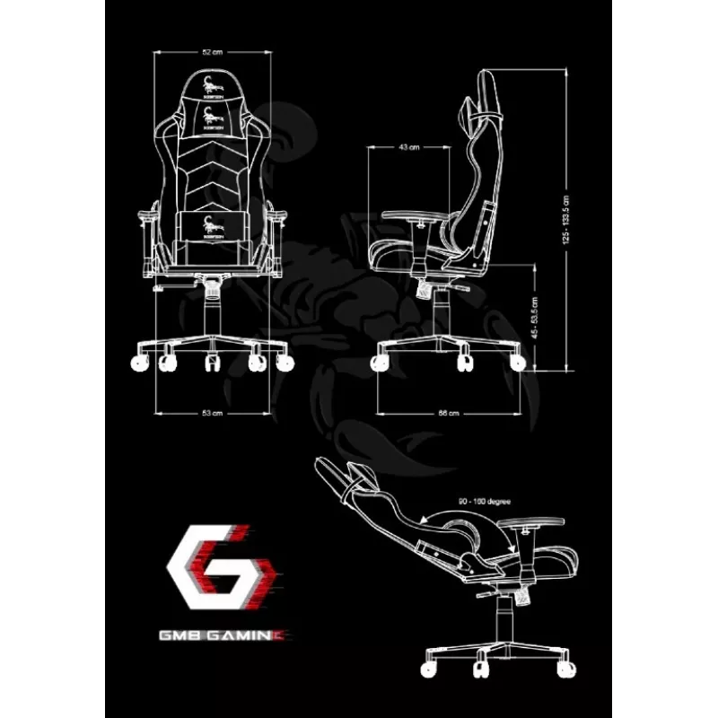 PC-Gaming-Stuhl Gembird GC-SCORPION-05X