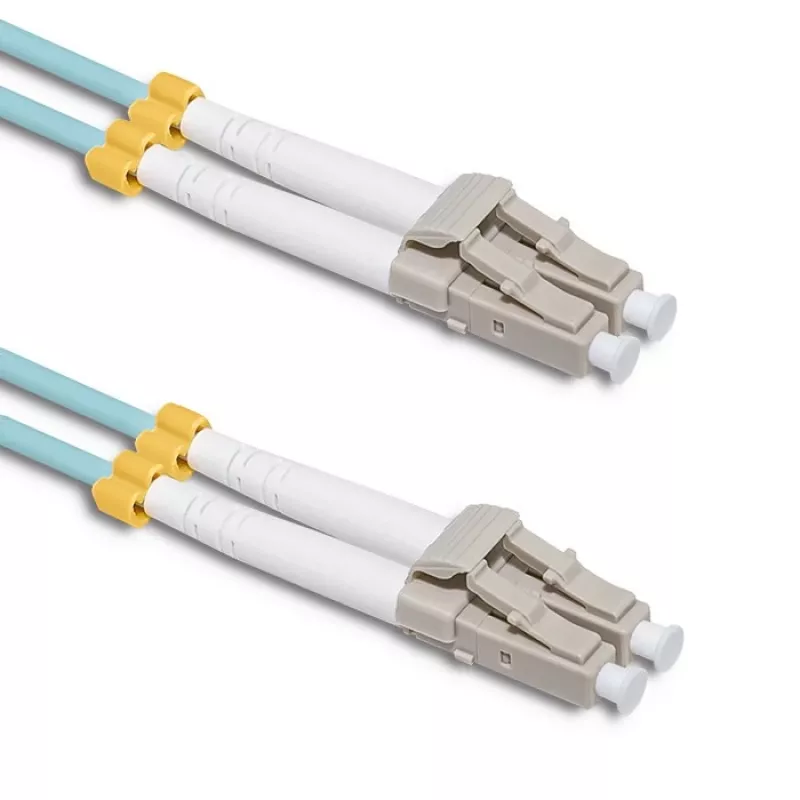 Qoltec - Patchkabel - LC/UPC Multimode (M) auf LC/UPC Multimode (M) - 1 m - Glasfaser - Duplex - 50/125 Mikrometer - OM3 - halogenfrei