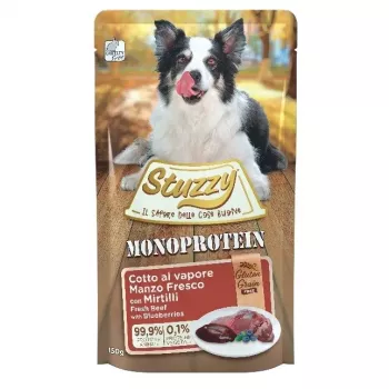 STUZZY Monoprotein-Rind mit Heidelbeeren - Nassfutter für Hunde - 150 g