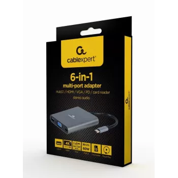 Gembird a-CM-COMBO6-01 Laptop-Dock/Port-Replikator USB 3.2 Gen 1 (3.1 Zoll)