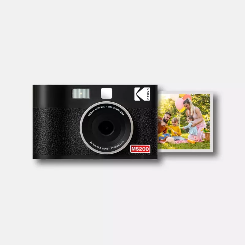 Sofortbildkamera Kodak Mini Shot 2 Era — tragbare Sofortbildkamera mit integriertem Drucker, schwarz