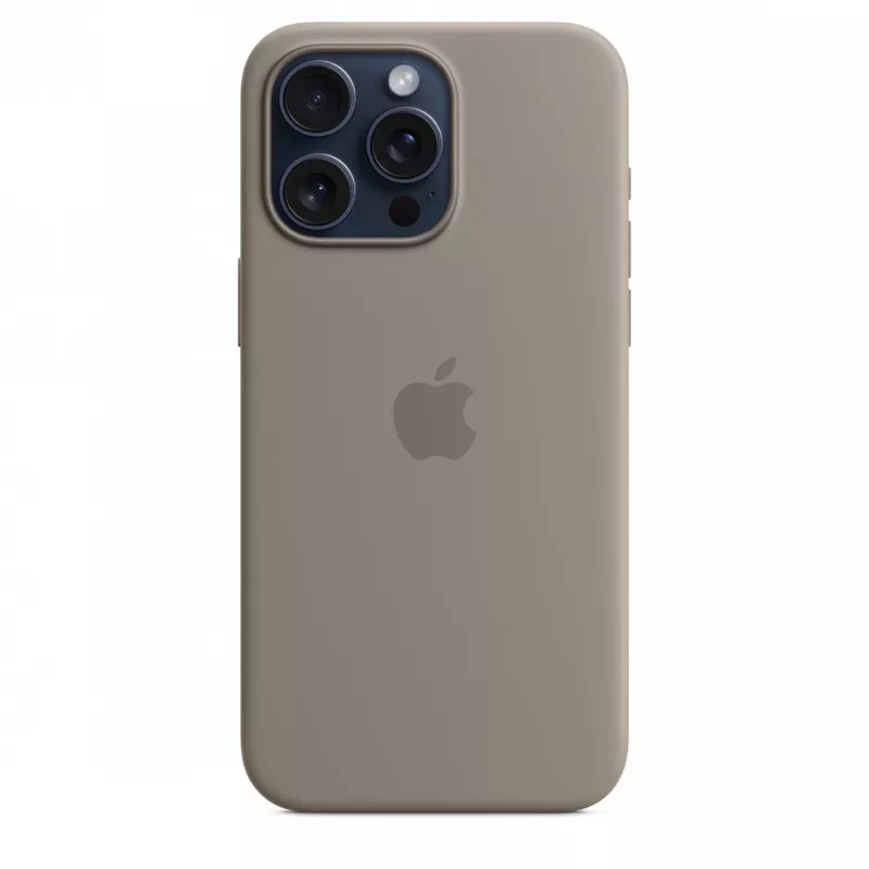 Silikonhülle mit MagSafe für iPhone 15 Pro Max – clay