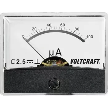 Voltcraft AM-60X46/100µA/DC Einbau-Messgerät AM-60X46/100µA/DC 100 µA Drehspulmesswerk (AM-60X46/100µA/DC)