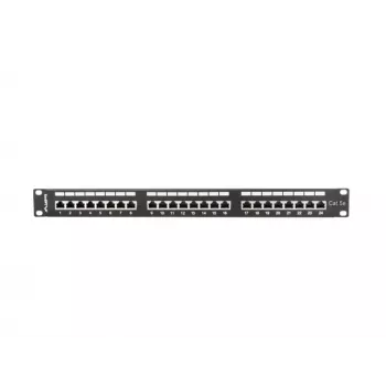 Patchpanel 1U LANBERG PPS5-1024-B — 24-Port RJ-45 Cat5, Metall, schwarz, Rackeinbau