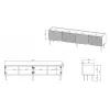 4D RTV-Schrank ONDA 200x40xH54.35 grün (stehend oder wandmontiert)