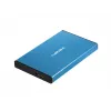 Externes HDD/SSD-Gehäuse NATEC Rhino GO 2,5 Zoll — USB 3.0, SATA III, bis zu 4 TB, 9,5 mm, Aluminium, blau