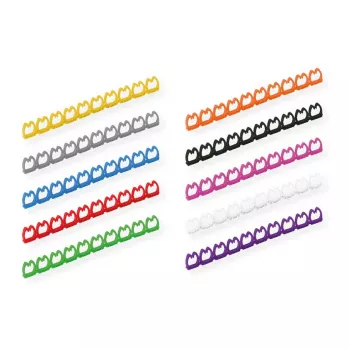 VALUE Kabelmarkierungsset für Patchkabel, 5–6,5 mm, 10 × 10 Stück, mehrfarbig