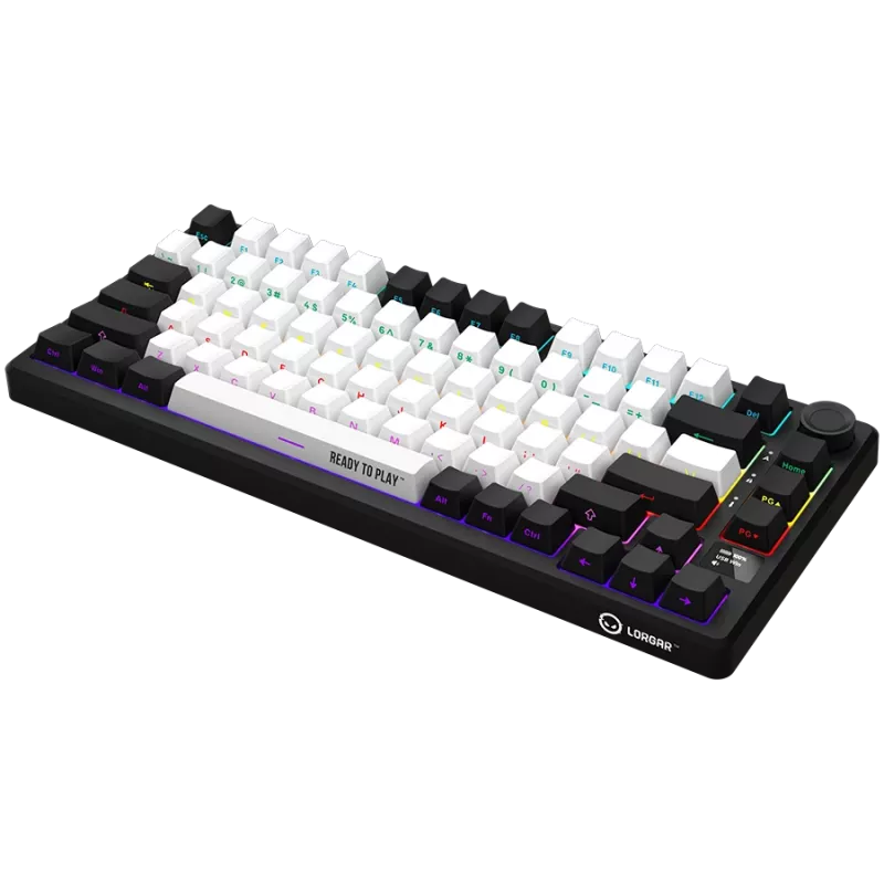 Mechanische Gaming-Tastatur LORGAR KBP7075W — kabellos, Schwarz, Red Switches, EN-Layout