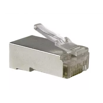 RJ45-Steckverbinder A-LAN WT003, Aluminiumfarbe, 2 g, für Netzwerkkabel-Abschlüsse